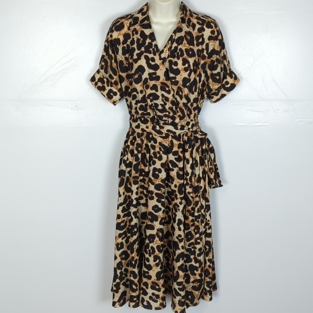 Eliza J Faux Wrap Midi Dress